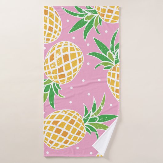 Ananasparadijs: Tropisch patroon Badhanddoek (Badhanddoek)
