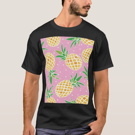 Ananasparadijs: Tropisch patroon T-shirt (Voorkant)