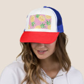 Ananasparadijs: Tropisch patroon Trucker Pet (In situ)