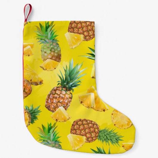 Ananaspatroon 7 kleine kerstsok (Voorkant)