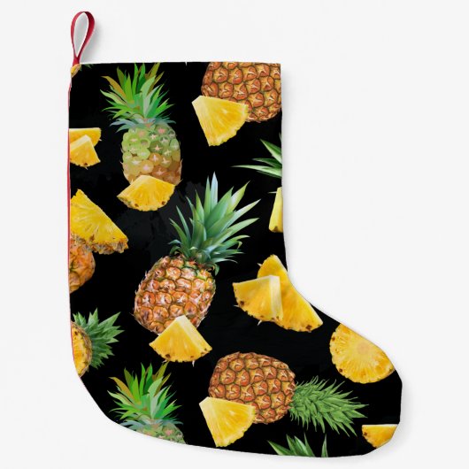 Ananaspatroon 8 kleine kerstsok (Voorkant)