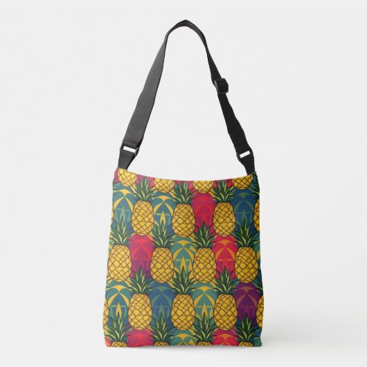 Ananaspatroon crossbody tas (Voorkant)