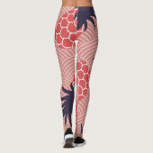 Ananaspatroon geometrisch leggings (Achterkant)