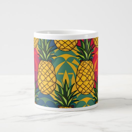 Ananaspatroon grote koffiekop (Voorkant)