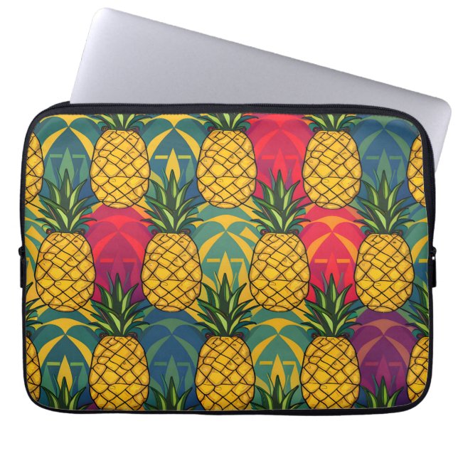 Ananaspatroon  laptop sleeve (Voorkant)