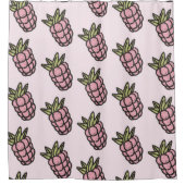 Ananaspatroon Y2K Retro Funky Douchegordijn (Voorkant)