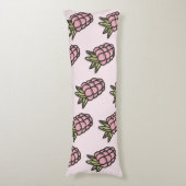 Ananaspatroon Y2K Retro Funky Lichaamskussen (Voorkant Verticaal)