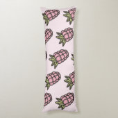 Ananaspatroon Y2K Retro Funky Lichaamskussen (Achterkant (Verticaal))