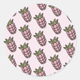 Ananaspatroon Y2K Retro Funky Ronde Sticker