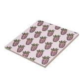 Ananaspatroon Y2K Retro Funky Tegeltje (Zijkant)