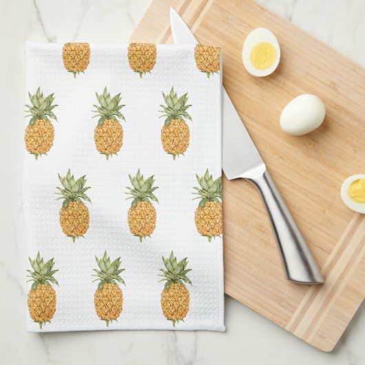 Ananasprint Theedoek (Quarter Fold)
