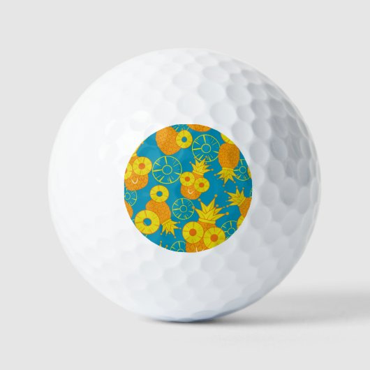 Ananasringen: Doodle Cartoon . Golfballen (Voorkant)