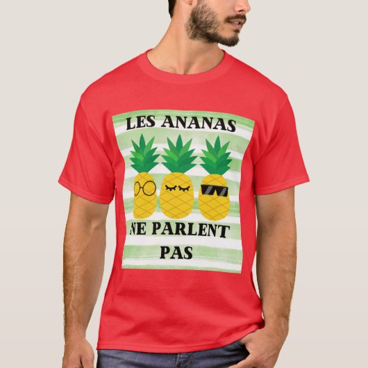 Ananas's Praten Niet Grappig T-shirt (Voorkant)