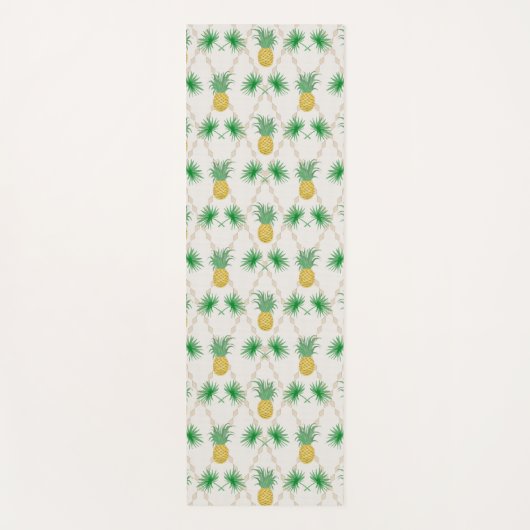 Ananassap palmbladeren retro ornamental prin yogamat (Voorkant)