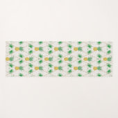 Ananassap palmbladeren retro ornamental prin yogamat (Voorkant (horizontaal))