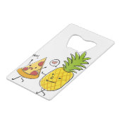 ananassap pizza creditkaart flessenopener (Achterkant Gekanteld)