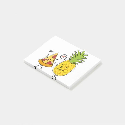 ananassap pizza post-it® notes (Schuin)
