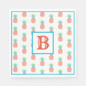 Ananassapier Napkin Servet (Voorkant)