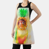 Ananassegrond met anananas pet schort (Insitu)
