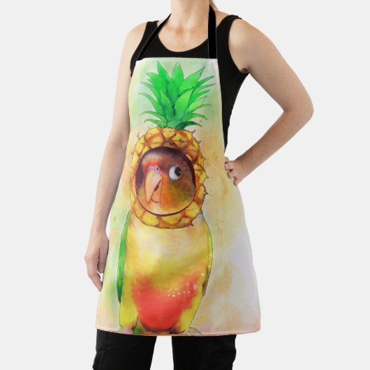Ananassegrond met anananas pet schort (Insitu)