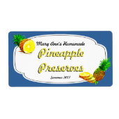 Ananasseideconservenetiketten Etiket (Voorkant)