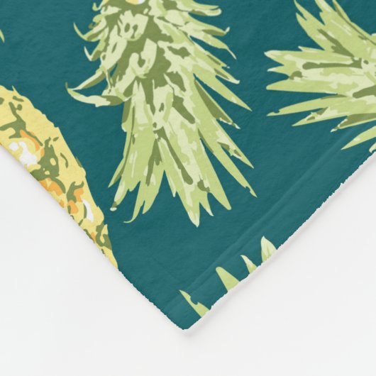 ananassen (2) fleece deken (Hoek)