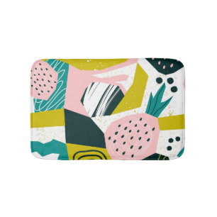 Ananassen Abstract: kleurrijke naadloze patchwork Badmat