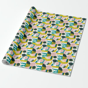 Ananassen Abstract: kleurrijke naadloze patchwork Cadeaupapier