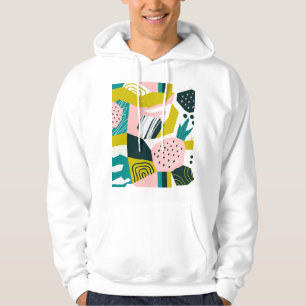 Ananassen Abstract: kleurrijke naadloze patchwork Hoodie