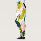 Ananassen Abstract: kleurrijke naadloze patchwork Leggings (Links)