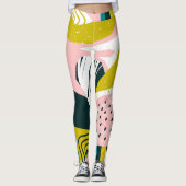 Ananassen Abstract: kleurrijke naadloze patchwork Leggings (Voorkant)