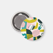 Ananassen Abstract: kleurrijke naadloze patchwork Magneet (Voorkant / Achterkant)