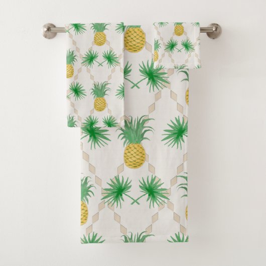 ananassen, badhanddoekset met retro bad handdoek (Insitu)