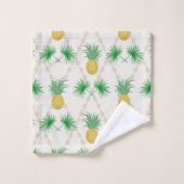 ananassen, badhanddoekset met retro bad handdoek (Wasdoekje)