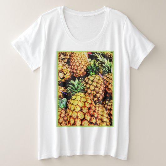 "Ananassen" Cute Photo. Bestel nu Grote Maat T-shirt (Design voorkant)