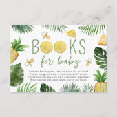 Ananassen en Pacifiers voor Baby shower Green Informatiekaartje (Voorkant)