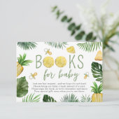 Ananassen en Pacifiers voor Baby shower Green Informatiekaartje (Staand voorkant)