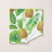 ananassen en tropische bladeren bad handdoek (Wasdoekje)