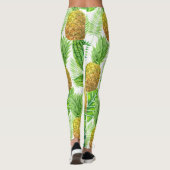 ananassen en tropische bladeren leggings (Achterkant)