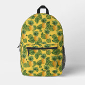 ananassen en tropische bladeren op goud bedrukte rugzak (Voorkant)