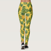 ananassen en tropische bladeren op goud leggings (Achterkant)