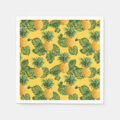 ananassen en tropische bladeren op goud servet (Voorkant)