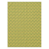 ananassen en tropische bladeren op goud tafelkleed (Voorkant)