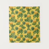 ananassen en tropische bladeren op goud wandkleed (Voorkant)