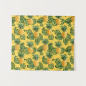 ananassen en tropische bladeren op goud wandkleed (Voorkant (horizontaal))