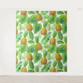 ananassen en tropische bladeren wandkleed (Voorkant)