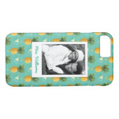 ananassen Geometrisch | Foto en naam toevoegen Case-Mate iPhone Case (Achterkant (Horizontaal))