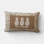 Ananassen gepersonaliseerde outdoor buitenkussen (Achterkant)