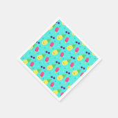 ananassen, ijscrème en zonnebrillen servet (Hoek)