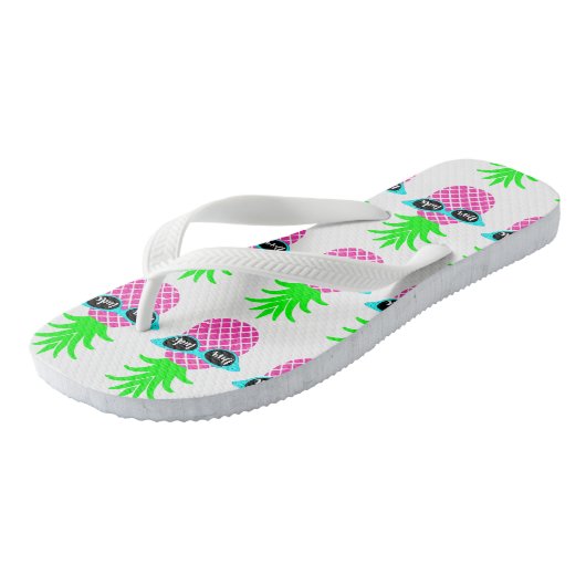 ananassen met "DIVAtude" Teenslippers (Schuin)